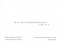 Visitekaartje H.P. (Hans) MG (1958)